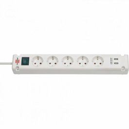 Regleta Enchufes 5 Tomas con Interruptor Brennenstuhl Bremounta 3600 W USB x 2 (3 m)