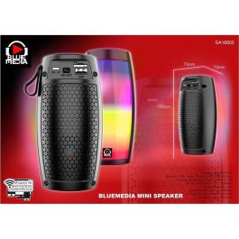 Altavoz bluetooth 5w con luz y entrada usb 16x8.20x8.20 cm