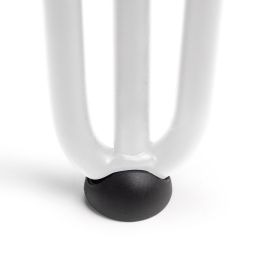 Emuca Lote de 4 patas Hairpin de 3 varillas para mesa, altura 710mm, Acero, Pintado blanco