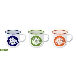 Mug esmaltada blanca con frases 150 ml - Privilege (24 Unidades) Mug esmaltada blanca con frases 150 ml - Privilege (24 Unidades)