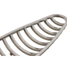 DKD Home Decor Centro de Mesa Moderno Canoa Plateado Acero 12 x 6 x 51 cm