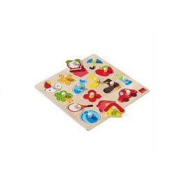 Goula Puzzle Encajable de Madera Siluetas 15 Piezas con Base - Edad Mínima 14 Meses