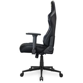 COUGAR Armor One V2 Gold F - Silla Gaming Universal de Tela/PVC, ergonómica, reclinable, hasta 120kg, Negro/Oro