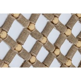 Cuadro Home ESPRIT Blanco Dorado Natural Abstracto Moderno 100 x 3,5 x 100 cm (2 Unidades)