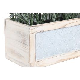 DKD Home Decor Planta Lila 15 x 35 x 33 cm Plástico, Madera, Metal (2 Unidades)