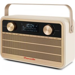 TechniSat Transita 120 Radio Digital Portátil DAB+/FM, Altavoz Estéreo, Pantalla LCD, Batería Recargable, Beige