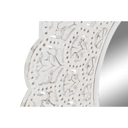 DKD Home Decor Espejo Indio Blanco 2 x 89 x 89 cm con Marco de 22x22 cm