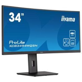iiyama XCB3494WQSN Monitor Curvo 34'' (86.4cm) UWQHD (3440x1440) 0.4ms HDMI DisplayPort USB 3.0 Altura Ajustable Negro