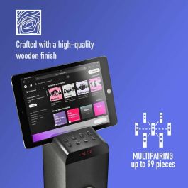 NGS SKYCHARMPRO Torre de Sonido 50W Bluetooth 5.4 con Broadcasting, USB, Óptica, Auxiliar y Radio FM