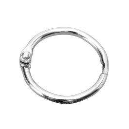 Liderpapel Anilla Bisagra N.2 Niquelada Diámetro 30 mm Caja de 20 Unidades