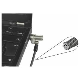 DICOTA D31540 Candado de Seguridad para Portátil con Cable de Llave, 3.2x4.5mm, 2m