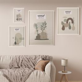 Versa Portafotos Madera MDF 40x50 cm Blanco Estilo Vintage (2 Unidades) Versa Portafotos Madera MDF 40x50 cm Blanco Estilo Vintage (2 Unidades)