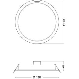 [LVE-4058075703124] Downlight LED LEDVANCE 18W 1800Lm 3000K 100º IP44 - Blanco Cálido