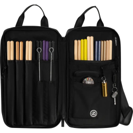 Zildjian Funda Baquetas Collection Gigging Verde - Capacidad 10 Pares, Compartimentos Múltiples, Correa Acolchada, Resistente al Agua