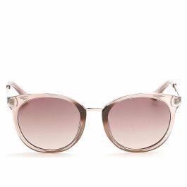GUESS GU7459 57F Gafas de Sol Redondas Mujer, Montura Beige Brillante, Cristales Marrón Degradado, Patilla 140 mm GUESS GU7459 57F Gafas de Sol Redondas Mujer, Montura Beige Brillante, Cristales Marrón Degradado, Patilla 140 mm