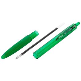 Boligrafo Pilot Super Grip G Verde Retractil Sujecion De Caucho Tinta Base De Aceite 12 unidades