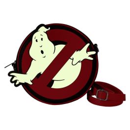 Loungefly Bolso Cruzado Glow Ghostbusters con Logo que Brilla en la Oscuridad, Piel Vegana, 22.5cm
