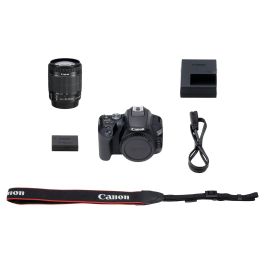 Canon EOS 250D Kit Cámara Réflex Digital + Objetivo EF-S 18-55mm IS STM, 24.1MP, Sensor APS-C, 4K, Pantalla Táctil Variable, Wi-Fi, Negro