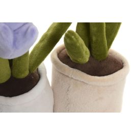 DKD Home Decor Peluche Rosa Lila Gris Beige Poliester 10 x 24 x 20 cm