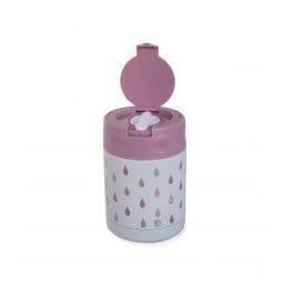Termo Infantil Iris Kids Gotas Rosa 8370-IR/ Capacidad 350ml/ para sólidos/ Bolsa