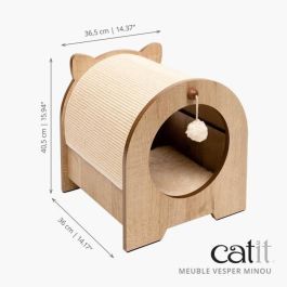 Muebles de diseño VESPER Minou - 36 x 36.5 x 40.5 cm - Marrón claro - Para gatos Muebles de diseño VESPER Minou - 36 x 36.5 x 40.5 cm - Marrón claro - Para gatos