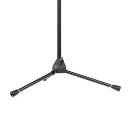 Soporte De Micrófono De Suelo Con Base Trípode, Altura Regulable Y Mango Ergonómico