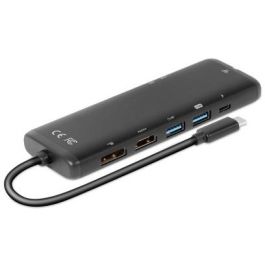 Club3D USB-8-in1-HUB USB-C a HDMI/DisplayPort/2xUSB/USB-C/RJ45 100W - Hub Multipuerto 8 en 1 para Portátil