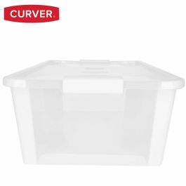 Caja de Almacenaje con Tapa Curver Blanco Plástico 26 L 55 x 19 x 35 cm (7 Unidades)