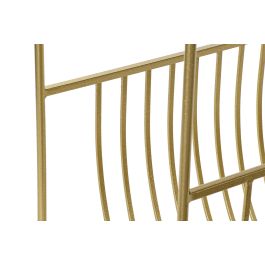 DKD Home Decor Revistero Glam Dorado de Metal y Espejo, Largo 35 x Alto 83 x Ancho 76 cm