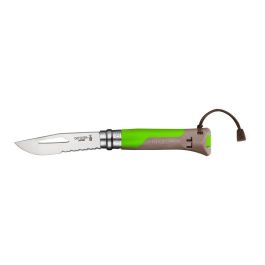 Opinel N.º 08 Navaja Outdoor Verde con Hoja Inoxidable 8.5cm Dentada, Mango Polímero Bimaterial, Silbato 110dB Precio: 27.59000013. SKU: B18LFKVQ27