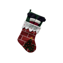 DKD Home Decor Calcetín Navidad Tradicional Rojo y Negro Poliéster 50 x 28 cm Precio: 6.50000021. SKU: B1JPLE2GQN