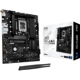Placa ASRock B860 Pro-A Wifi,Intel,1851,B860,4Ddr5,256Gb,1Hdmi+1Dp,4Sata3+2M.2,2.5Gblan,Wifi6E+Bt5.3,8Usb3.2+2Usb Type-C,Atx Precio: 148.69000058. SKU: B1DAX34GA4