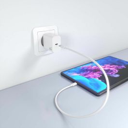 AISENS - CARGADOR GaN 20W, 1xUSB-C PD3.0, BLANCO