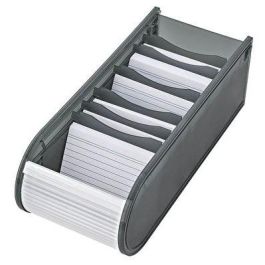 WEDO Fichero de aprendizaje A8 para 500 tarjetas, incluye 100 tarjetas, gris Precio: 21.49999995. SKU: B1H92ZGE8Z