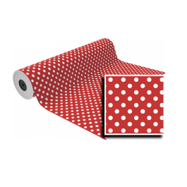 Papel De Regalo Bobina Basika 62 Cm X 80 M (4 Kg Aprox.) Lunares (Ln1501-Ai 62 Cm)