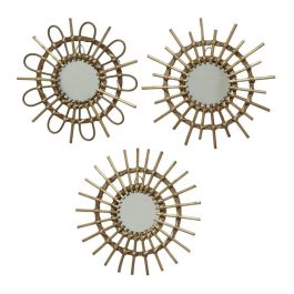 Decoris Espejo de mimbre forma de sol Ø40x2,5cm colores/modelos surtidos