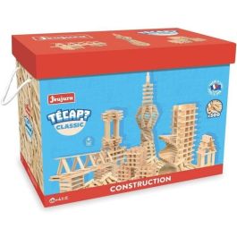 JEUJURA Tecap? Classic - 500 tablas de madera, juego de equilibrio y construcción para niños a partir de 4 años