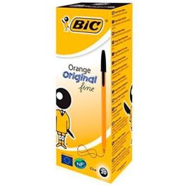Bic Bolígrafo Naranja Original Fine Negro Caja 20 Ud Precio: 5.59000035. SKU: B1AN77B285