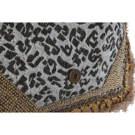 DKD Home Decor Bolso Mediterraneo Beige Crema Viscosa Polyester 33 x 25 x 3 cm (4 Unidades)