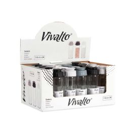 Pimentero Cristal 112Ml Surtidos Blanco Negro Gris Vivalto 3X13CM (24 Unidades) Pimentero Cristal 112Ml Surtidos Blanco Negro Gris Vivalto 3X13CM (24 Unidades)