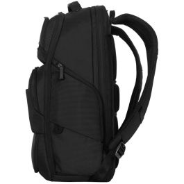 Targus HeritageLuxe Mochila de viaje para portátil 15-16 pulgadas Hombre Poliéster Negra con RFID y ventilación posterior