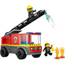LEGO 60463 Camión de Bomberos con Escalera City Set de Construcción con 2 Minifiguras, Extintor y Llamas para Niños