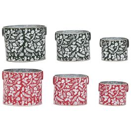 DKD Home Decor Caja Navidad Tradicional Metal Verde Rojo 19.5 x 24 x 28.5 cm Set de 3 (2 Unidades) Precio: 49.7899996. SKU: B1JCTBY4A2