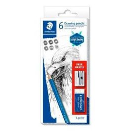 Staedtler Set De Dibujo - 6 Lápices Mars Lumograph 100 grad. Surtidas + Goma + Afilalápiz Metálico - Precio: 7.49999987. SKU: B19Z7HCZW5