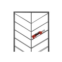 DKD Home Decor Botellero de Vino Loft de Metal Negro para 16 Botellas, Diseño de Pared, 160x70x6 cm