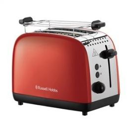 Russell Hobbs Tostadora Colour Plus 2 Ranuras Cortas Rojo