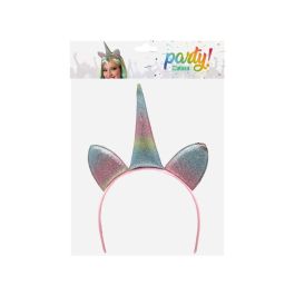 Diadema Unicornio con Cuerno y Orejas Multicolor Pastel para Disfraces y Fiestas