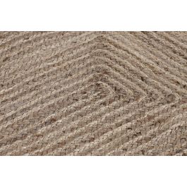 DKD Home Decor Alfombra Scandi Grein Natural de Yute y Algodón Marrón Claro Verde Jade 180x120 cm (Pack 2 Unidades)