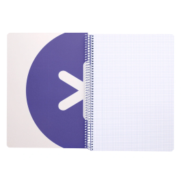 Antartik Cuaderno Espiral A4 Micro Tapa Dura 80h 100 gr Cuadro 5 mm Color Lavanda
