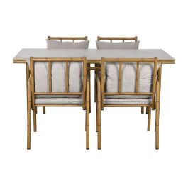 Muebles de Jardín Home ESPRIT Beige 160 x 90 x 75 cm 83 cm (5 Piezas)